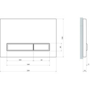 Кнопка смыва Cersanit Blick A64078, хром матовый фото 3