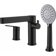 Смеситель для ванны BelBagno Delta DEL-BVD3-NERO, чёрный матовый, Цвет производителя: чёрный матовый фото 