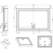Акриловый поддон Azario 120х80 см P1812 фото 2