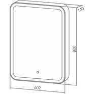 Зеркало-шкаф Azario Фиджи Led 60 см фото 4
