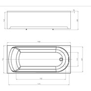 Ванна акриловая Azario Adelina 150x75 см AV.0010150, Размер - мм: 1500х750 фото 4