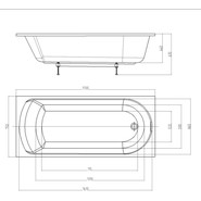 Ванна акриловая Azario Adelina 170x75 см AV.0010170, Размер - мм: 1700х750 фото 4