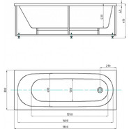 Ванна акриловая Azario Felisa 180x80 см AV.0040180, Размер - мм: 1800х800 фото 4