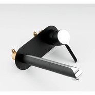 Смеситель для раковины настенный Gappo G1003-26, черный/хром фото 2