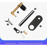 Смеситель для раковины настенный Gappo G1003-26, черный/хром фото 5