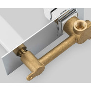 Смеситель для раковины настенный Gappo Futura G1017-12, белый/хром фото 6