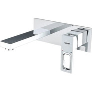 Смеситель для раковины настенный Gappo Futura G1017-12, белый/хром фото 