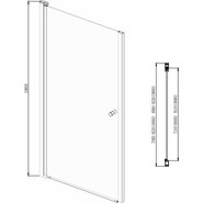 Душевая дверь Azario Alberta 80 см AZ-NK6211 800, хром/прозрачное фото 5