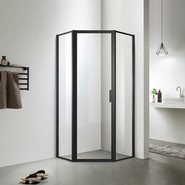 Душевое ограждение Azario Richmond 90х90 см AZ-NAG3231 900 Black, черный/прозрачное фото 2