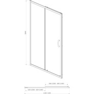 Душевая дверь Azario Milton 120 см AZ-ND6121 1200, хром/прозрачное фото 3