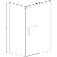 Душевое ограждение Azario Vancouver AZ-NKF1131R 120х100 см (стекло 8 мм) алюминий/прозрачное фото 4