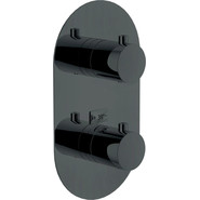 Смеситель для ванны с термостатом Nobili Live WE00102/TFLP, чёрный глянцевый фото 