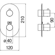 Смеситель для ванны с термостатом Nobili Live WE00102/TFLP, чёрный глянцевый фото 2