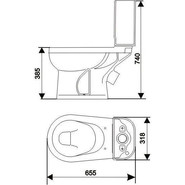 Унитаз-компакт Оскольская керамика Ирида Стандарт с полипропиленовой крышкой 40301110402, Цвет производителя: белый фото 3