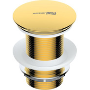 Донный клапан WasserKraft A248, золото глянцевое фото 