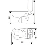 Унитаз-компакт Оскольская керамика Ирида Комфорт с крышкой дюропласт микролифт 40301130406 фото 5