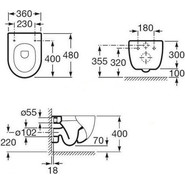 Унитаз подвесной Roca Meridian New 48 см (укороченный) 346248000 фото 6