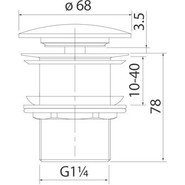 Донный клапан Iddis Optima home OPHWS00i88, белый глянцевый фото 3