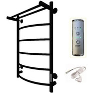 Полотенцесушитель электрический Тругор Пэк сп 5 ВГП с полкой П6 500х800 мм, чёрный (возможность скрытого подключения) 00-00042758 фото 
