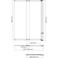 Шторка для ванны WasserKraft Main 100 см 41S02-100 RM, хром/матовое фото 4
