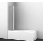 Шторка для ванны WasserKraft Berkel 110 см 48P02-110 Fixed, хром/прозрачное фото 