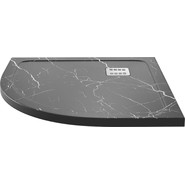 Поддон каменный WasserKraft Neime 90х90 см 19T01, чёрный мрамор фото 