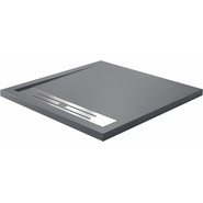 Поддон каменный WasserKraft Wiese 90х90 см 84T03, серый матовый фото 