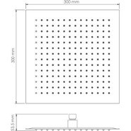 Верхний душ WasserKraft 300x300 мм A118 фото 3