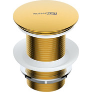 Донный клапан WasserKraft A247, золото матовое фото 