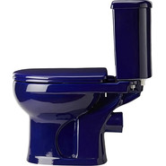 Унитаз-компакт Оскольская керамика Ирида Стандарт (горизонтальный выпуск) с полипропиленовой крышкой 40355130402, синий, Цвет производителя: синий фото 3