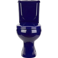 Унитаз-компакт Оскольская керамика Ирида Стандарт (горизонтальный выпуск) с полипропиленовой крышкой 40355130402, синий, Цвет производителя: синий фото 4