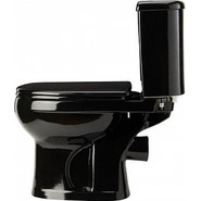 Унитаз-компакт Оскольская керамика Ирида Стандарт (горизонтальный выпуск) с полипропиленовой крышкой 40374130402, черный, Цвет производителя: чёрный фото 4