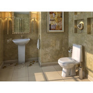 Унитаз-компакт Оскольская керамика Лея Люкс (косой выпуск) с крышкой дюропласт 41301130311 фото 4