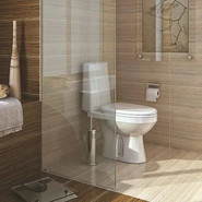 Унитаз-компакт Оскольская керамика Лея Премиум (косой выпуск) с крышкой микролифт 41301130315 фото 