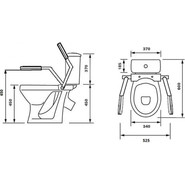 Унитаз-компакт Оскольская керамика Персона Премиум (косой выпуск) с полипропиленовой крышкой 42301120005 для людей с ограниченными возможностями фото 4