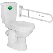 Унитаз-компакт Оскольская керамика Персона Стандарт (косой выпуск) с полипропиленовой крышкой 42301120012 для людей с ограниченными возможностями фото 2