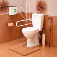 Унитаз-компакт Оскольская керамика Персона Стандарт (косой выпуск) с полипропиленовой крышкой 42301120012 для людей с ограниченными возможностями фото 3