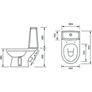 Унитаз-компакт Оскольская керамика Фиона Премиум (косой выпуск) с крышкой микролифт 43901130005 фото 5