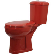 Унитаз-компакт Оскольская керамика Дора Комфорт с полипропиленовой крышкой 47360130402, красный, Цвет производителя: красный фото 2