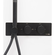 Смеситель для душа с термостатом WasserKraft Elbe 7488 Thermo, черный фото 2