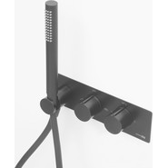 Смеситель для душа с термостатом WasserKraft Elbe 7488 Thermo, черный фото 3