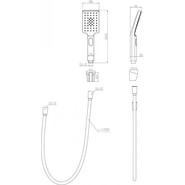 Душевой гарнитур BelBagno Luce LUC-DFS-CRM фото 2