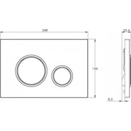 Кнопка смыва Azario AZ-8200-0046, белый/золото фото 3