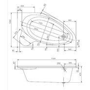 Ванна акриловая Santek Эдера 170x100 см R 1.WH50.1.663 фото 4