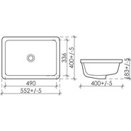 Раковина врезная под столешницу ceramicanova Element 55 см CN6045 фото 6