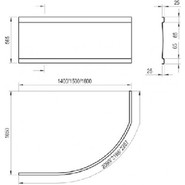 Панель фронтальная для ванны Ravak Rosa 140 см CZH1000A00 R/L фото 3