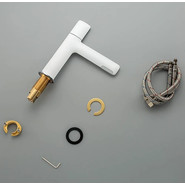 Смеситель для раковины Gappo G1052-88, белый/хром, Цвет производителя: белый фото 6