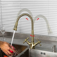 Смеситель для кухни Gappo G4089-4, бронза фото 2