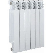 Радиатор Azario AL500/100/6 480х585 мм (6 секции) белый фото 