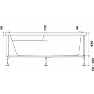 Каркас для ванны Azario Микона 170x110 см МИК0002 фото 2